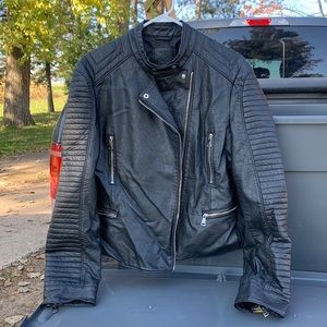Max Studio Faux Leather Moto Style Jacket